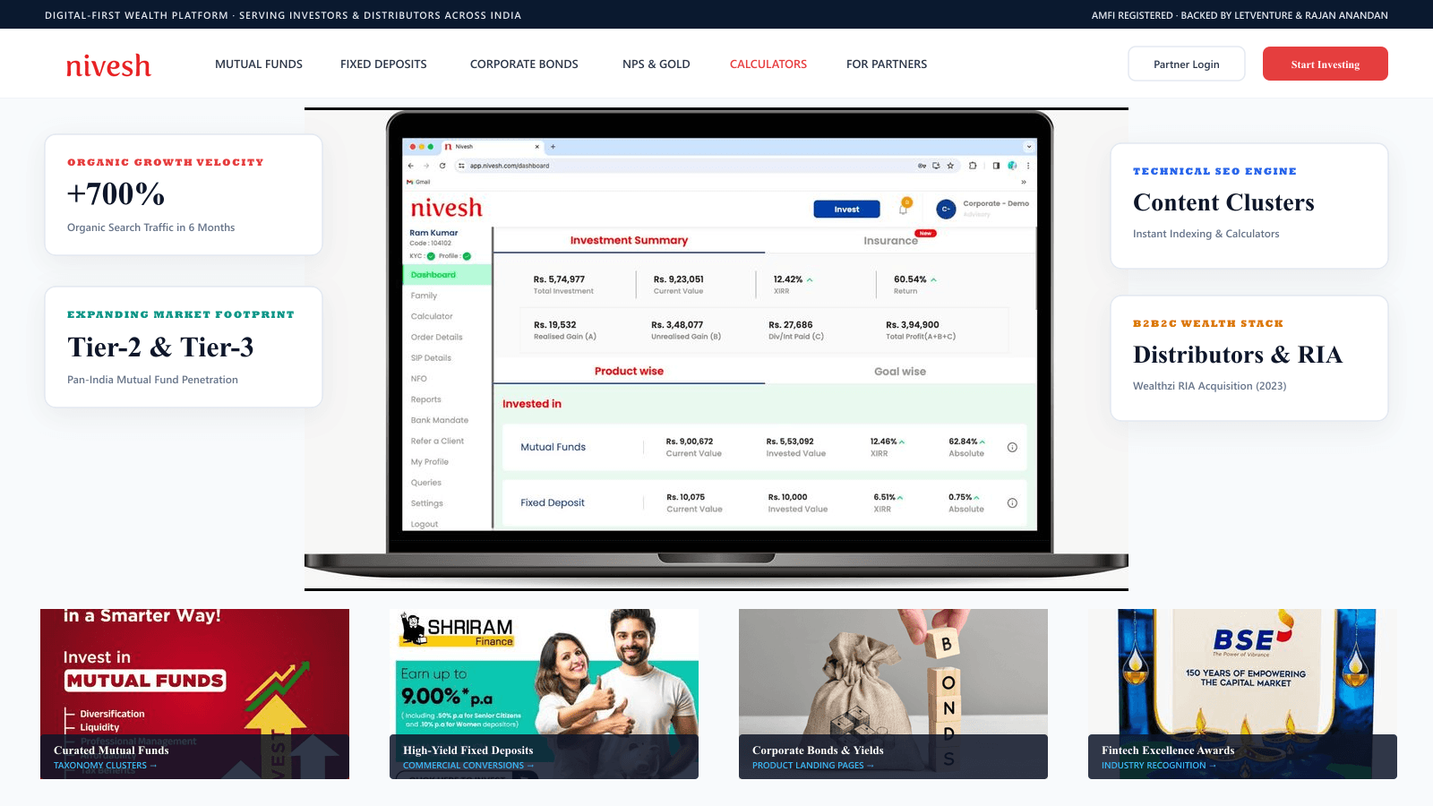 Nivesh live interface visual proof
